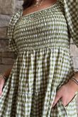 Nonni Gingham Darling Dress Olive